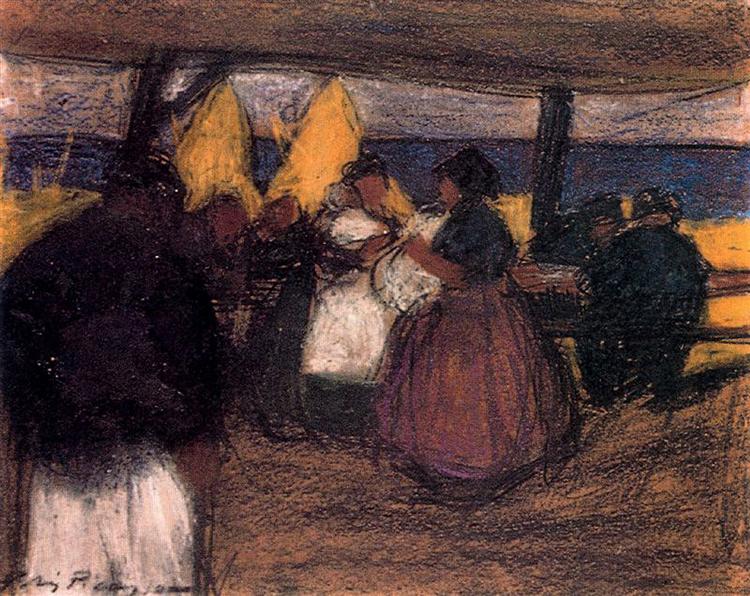 Pablo Picasso Classical Oil Painting Snackbar In The Open Air